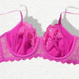 High quality lace plus size underwear Women pretty Lace Lingerie rose bra Large size multi C-D Cup comfortable to wear MR3050