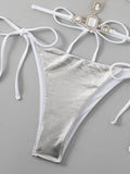 Extreme Mini Micro String Diamond Bikini Women Thong Swimwear Female Swimsuit Two Pieces Bikini Set Halter Bathing Suit Swim