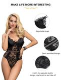 Plus Size Snap Crotch Lace Bodysuits Women Sexy Elegant Teddy Bodysuit Streetwear Skinny Overalls Body Femme Body Tops Jumpsuit
