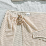 With Skirt Wrinkled Bandeau Bikini Female Swimsuit Women Swimwear Three-pieces Bikini Set Metal Ring Bathing Suit Swim Beachwear