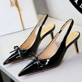 2026 Latest Light Luxury Style Women's Casual High Heel Sandals Summer Exquisite Pointed Shallow Mouth Fine Heel Modern Sandals