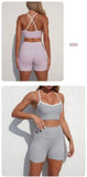 Women's Yoga Sets Sports Fitness Cross Beauty Back Bra Slim Fit Hip-Lifting Shorts Suits Running Workout Gym Training Sets