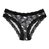 1 Pc Printed Lingerie for Women Sexy Lace Edge Wrapped Hip Underwear Halloween Themed Comfortable and Breathable Triangle Pants