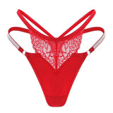 1pcs Red Female Underwear Elegant Lady Thongs Sexy Women G-string Low Rise Fashion Sexy Lingerie Erotic Silver Satin Panty