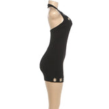 Summer Women's Fashion Dress Backless Hot Girl Sexy Slim Hip Cover Dress