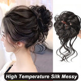 High Temperature Messy Chicken Tail Long Beard Curly Hair Fluffy Bride Curly Hair Flower Bud Female Wig Styling Accessories