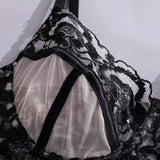 Toucheart Sexy Lingerie Set Mesh Lace Patchwork Sexy Underwear with Ring Waist Seal Women's Underwear Exotic Style Sexy Suit New