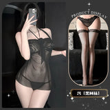 Strap Sexy Dress Pure Desire Women's High-End Sensual Nightdress Seductive Transparent Nightclub Dress Elegant For Woman 22JO