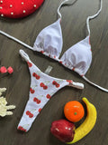 New Women's Bikini Split Print Swimwear Fashion G-string Beach Holiday