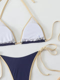 Halter Triangle String Thong Bikinis 2026 Women Sexy Swimsuit Solid Brazilian Swimwear Female Bathers Bathing Swimming Swim Suit