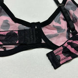 Toucheart Erotic Lingerie Leopard Print 5-piece Set with Gloves and Stockings Tie-dye Printed Sexy Hot Lingerie Suit for Women