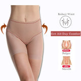 Women's Seamless Shorts Safety Pants High Waist Large Size Mesh Thin Boxer Panties Anti Friction Under Skirt Shorts Underwear