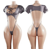 Sexy Lingerie Women Crotchless Hollow Pajamas Erotic Costume Teddy  Backless Office Exotic Outfit Role Play Bondage Underwear