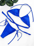 Sexy 12 Color Halter Mini Micro Thong Bikini Female Swimsuit Women Swimwear Two-pieces Bikini set Bather Bathing Suit Swim Lady