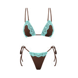 New 3Pcs Crochet Bikini Women Swimsuit Sexy Swimwear Halter Biquini Push Up Swim Suit Strappy Bodysuit Female Bathsuit Beachwear