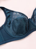 3 Pcs Womens Bras Ultra-Thin Perspective Lace Sheer Plus Size Bra Underwire Sexy Underwear Lingerie BH Tops D E F Cup
