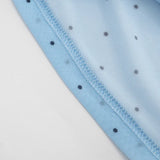FDYOUI Women's Summer Polka Dot Print Shawl Tops High Street Ladies Fashion Sexy Folds Slim T-shirt Holiday Party Tee Shirts