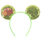 Disney Festival Party Cosplay Mouse Ears Headband 3.3" Ears Glitter Hairband Without Bow For Boys DIY Cartoon Hair Accessories