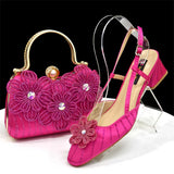 Doershow Italian Shoe and Bag Set New 2025 Women Shoes and Bag Set In Italy GREEN Italian Shoes with Matching Bag HW1-1