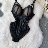 MOYISU Women's Sexy Summer Bodysuit Halter See Through Mesh Lingerie Push Up Pads Euro Style Boho Chic Shapewear Hot Item AU Hot