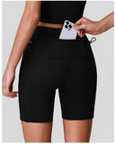 Naked High Waisted Yoga Shorts Women Quick Drying Side Pocket Cycling Pants Outdoor Abdominal and Hip Lifting Sports Shorts