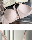 Summer Nouvelle Tendance! Soutien-Gorge Push Up à Fermeture Avant - Bretelles Dentelle Dos, Bralette Légère pour Petite Poitrine
