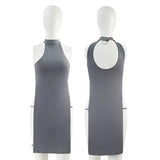 High Slit Cheongsam Uniform Temptation Erotic Nightdress Women Sexy Lingerie Dress+Panties Set Porn Sex Nightie