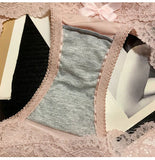 Women's Briefs Satin Lace Sexy Women's Underwear Low Waist Transparent Hollow Out Panties Breathable Soft Seamless Lingerie