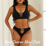 Sexy seamless underwear set push-up bra vest sports breathable push-up set