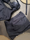 Hot Sale Butterfly Women One Piece Swimsuit Black Skirt Sexy Cut Out Swimwear Mujer Monikini Bathing Suit Lady Beach Suit