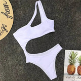 2026 Asymmetric One Shoulder Women Swimwear One Piece Swimsuit Female Monokini Bather High Cut Out Bathing Suit Swim Bodysuit