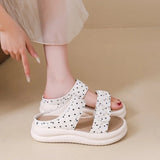 2026 Summer  Sandals for Women's Thick Soled Casual Daily Life Shoes for Female Fashion Style Beach Flat