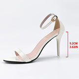 Sexy Stiletto Heel Gold Sandals Women 2026 Summer Super High Heeled Sandals Woman Pointed Toe Ankle Buckle Party Shoes Ladies 41