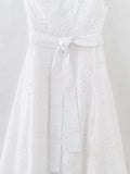 Foridol White One Shoulder Autumn Cotton Dress Women Winter Casual Dress Vestidos Maxi New Embroidery Boho Beach Dress Holiday