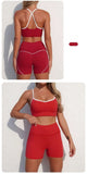 Women's Yoga Sets Sports Fitness Cross Beauty Back Bra Slim Fit Hip-Lifting Shorts Suits Running Workout Gym Training Sets