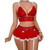 Women's Short Slim Fit Mini Sexy Half Skirt Casual Lace Patchwork Ultra A-line Skirt Party Mini Ruffle Skirt