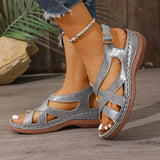 Rome Style Cross Strap Wedges Sandals Women Summer Lightweight Platform Sandles Woman Plus Size 43 Peep Toe Gladiator Sandals