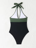 2026 Halter Swimsuit One Piece Slim Vintage Swimwear Women Sexy Bathers Bathing Swimming Swim Suit Female Beachwear XL