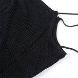 2PCS Set Sexy With Top Halter Crochet Knitted Dress Tunic Beach Cover Up Cover-ups Beach Dress Beachwear Female Women V4885W