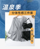 New women's swimsuit split bikini three-piece boxer long-sleeved spa swimsuit