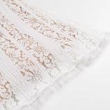 Off Shoulder White Lace Party Dress Flare Sleeve Bowknot Party Maxi Dress Sexy Elegant Summer Bodycon Vestidos Embroidery Robe
