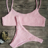 Sexy Wrinkled Butterfly Printed Bikini Female Swimsuit Women Swimwear Two-Pieces Bikini Set Bather Bathing Suit Swim Lady V713