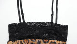 Ahagaga Camisole Sexy Mini Dresses Women Backless Lace Patchwork Leopard Print Sequin Slim Bodycon Y2K Club Party Vestidos