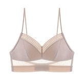 Sexy Backless Bra U-Shaped Beautiful Back Sling Underwear for Women Thin Section Seamless Brassiere Small Chest Gathered Bras