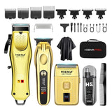 Hair Clippers for Men Professional Cordless Barber Clipper T-Blade Beard/Hair Trimmer Set Electric Razor Foil Shaver Nose Tr