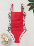 2026 Leopard Swimsuit One Piece Slim Vintage Swimwear Women Sexy Bathers Bathing Swimming Swim Suit Female Beachwear XXL