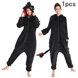 New Toothless Dragon Animal Unisex Adult Kigurumi Unicorn Onesie Pajamas Cartoon Halloween Family Party Costumes Jumpsuits
