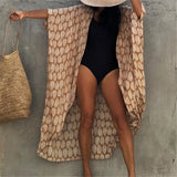7 Colors Leaves Printed With Belt Half Sleeve Tunic Beach Cover Up Cover-ups Beach Dress Beach Wear Beachwear Female Women V4511