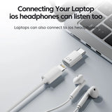 Elough Lightning to Type C Adapter For iPhone 16 15 Samsung MacBook iOS Female to USB C Male Headphone Audio Adapter adattatore