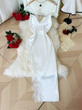 Sexy Lace Patchwork Pajamas Comfortable And Casual Long And Comfortable Women's Nightgown